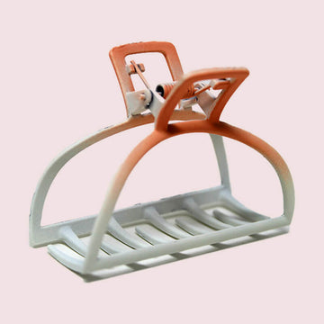 Gradient Color Half Moon Hair Claw Clip