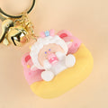 Cute Lazy Sofa Animal Keychain with Bell & Silicone Wrist Strap | Duck Lamb Figure Bag Charm, image 8