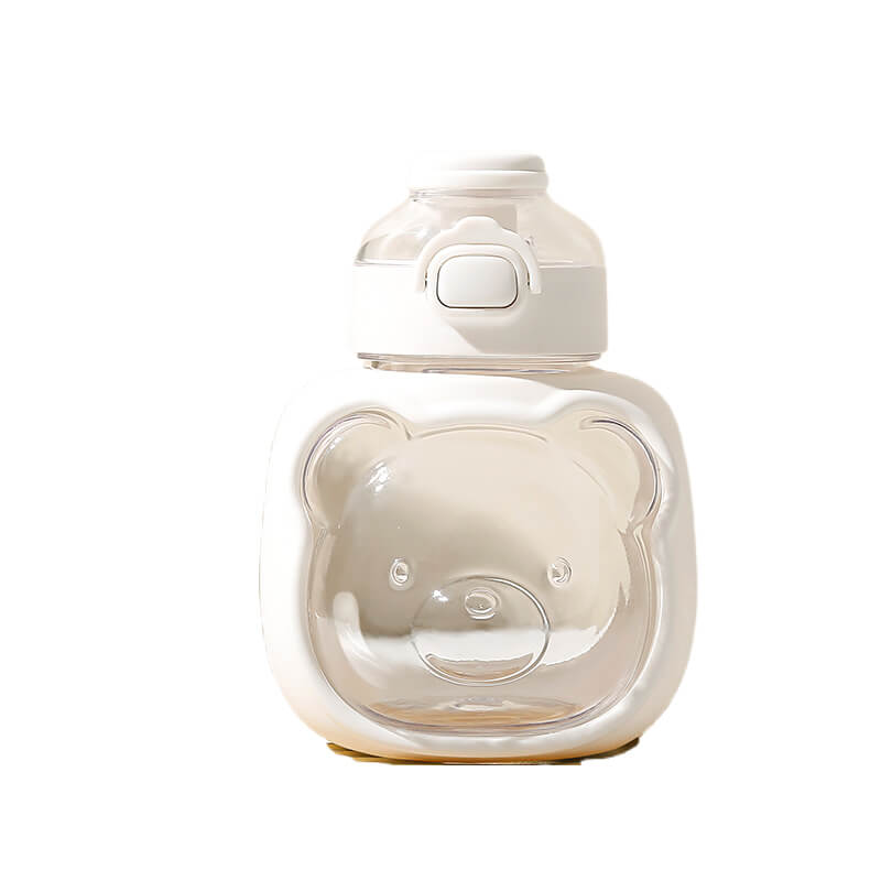 Bear Clear Water Bottle 33.8oz-Kawaii Water Bottle with Straw