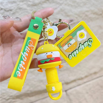 Egg and Toast Keychain