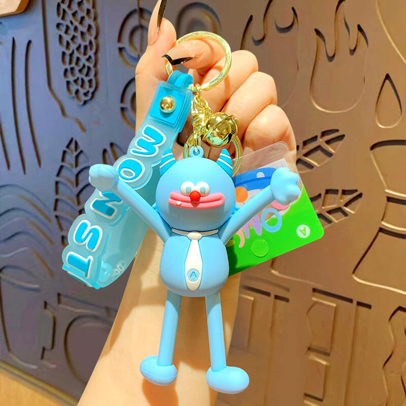 Cartoon Working Monster Keychain