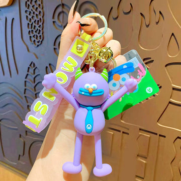 Cartoon Working Monster Keychain