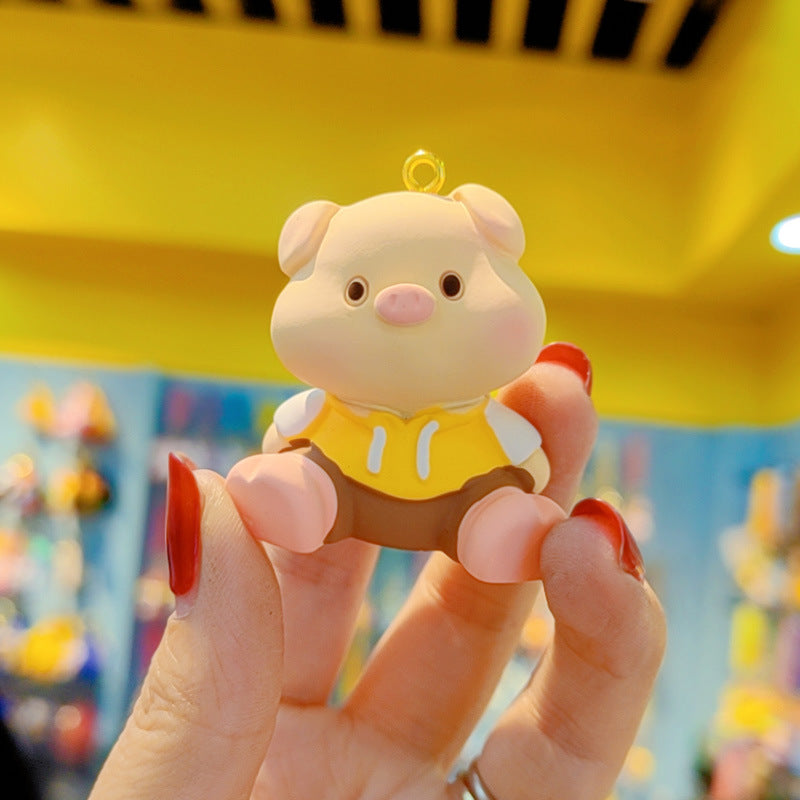 Cartoon Rabbit&Pig Keychain