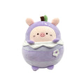 Purple Eggplant Pig Plush Toy – Cute Kawaii Vegetable Animal Hybrid Doll for Kids, Room Decor & Stress Relief Gift