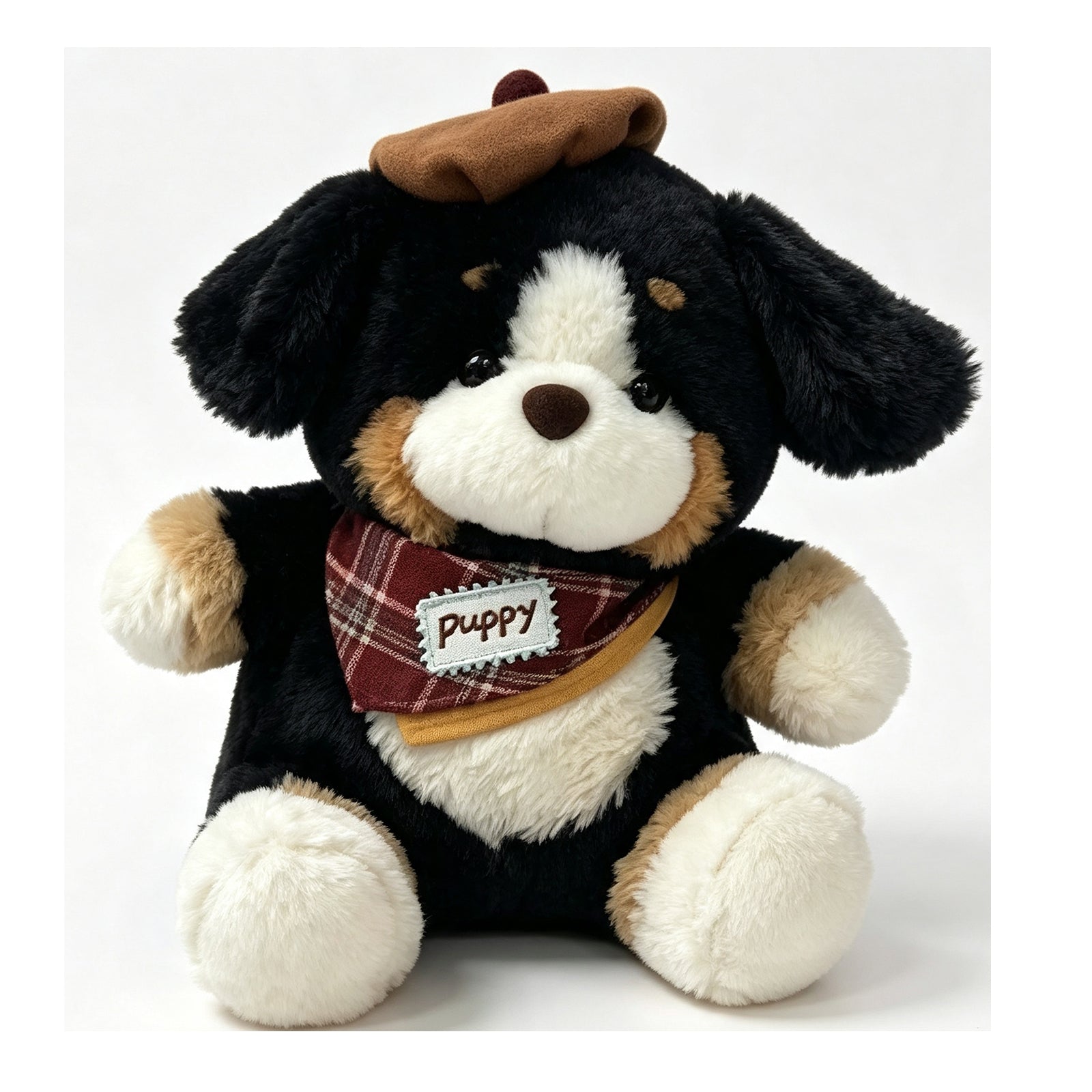 The Cozy Canine Collection: Fluffy Puppy Plush in Nordic Sweater or Artist Beret – Ultra-Soft Huggable Stuffed Dog, Perfect Autumn/Winter Companion & Aesthetic Gift