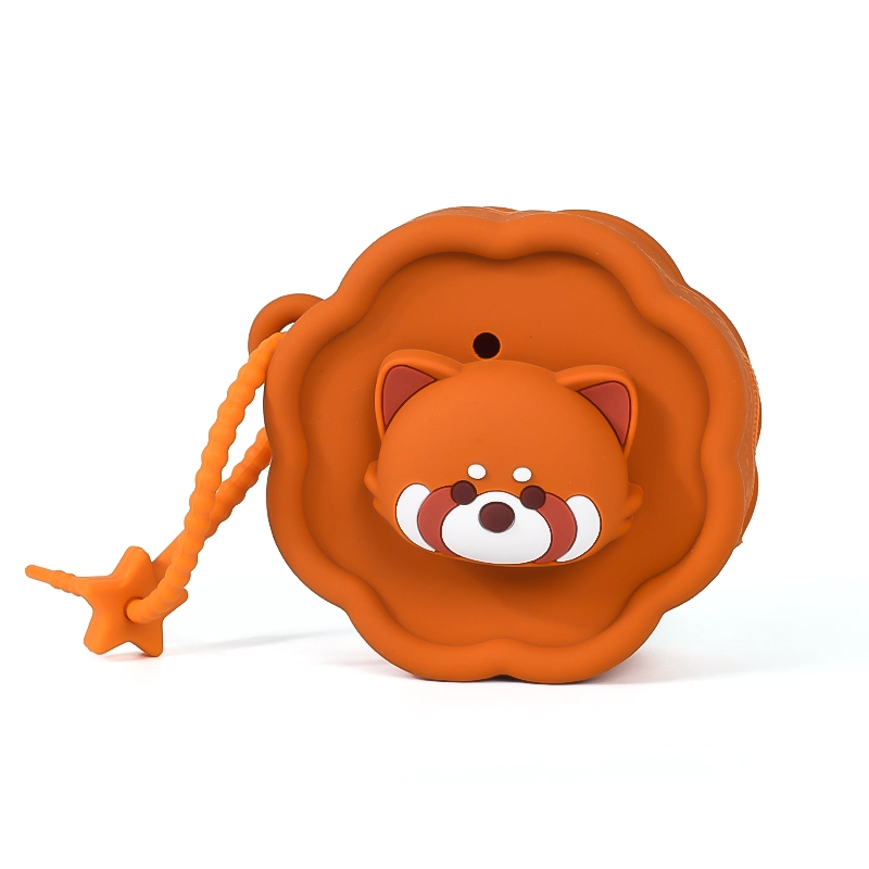 Cute Animal Silicone Coin Purse with Zipper & Wrist Strap | Mini Pouch for Earphones Keys