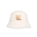 Cute 3D Little Bear Embroidered Bucket Hat – UV Protection Sun Cap for Kids & Teens, Soft Cotton Blend, Adjustable Fit, image 2