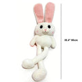 Giant 90cm Stretchy Long-Legs Bunny Plush – Cute Pink-Eared Rabbit Stuffed Animal Toy & Decorative Pillow, image 1