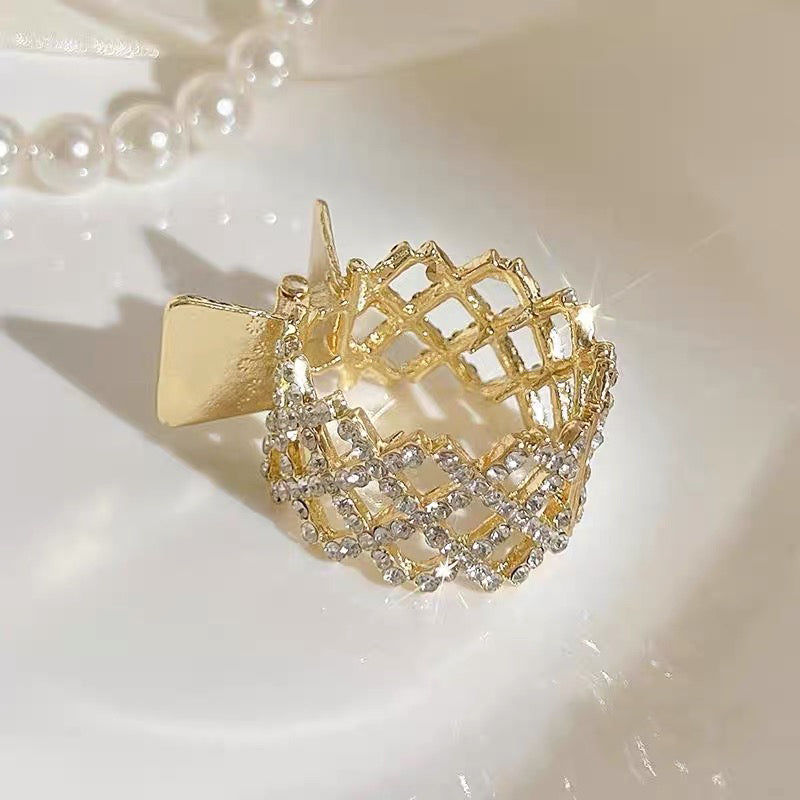 Mesh Rhinestone Ponytail Holder