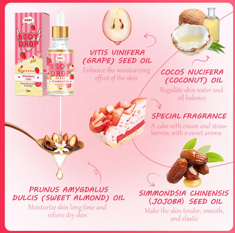 Body Oil (Strawberry Cake) 2 fl oz