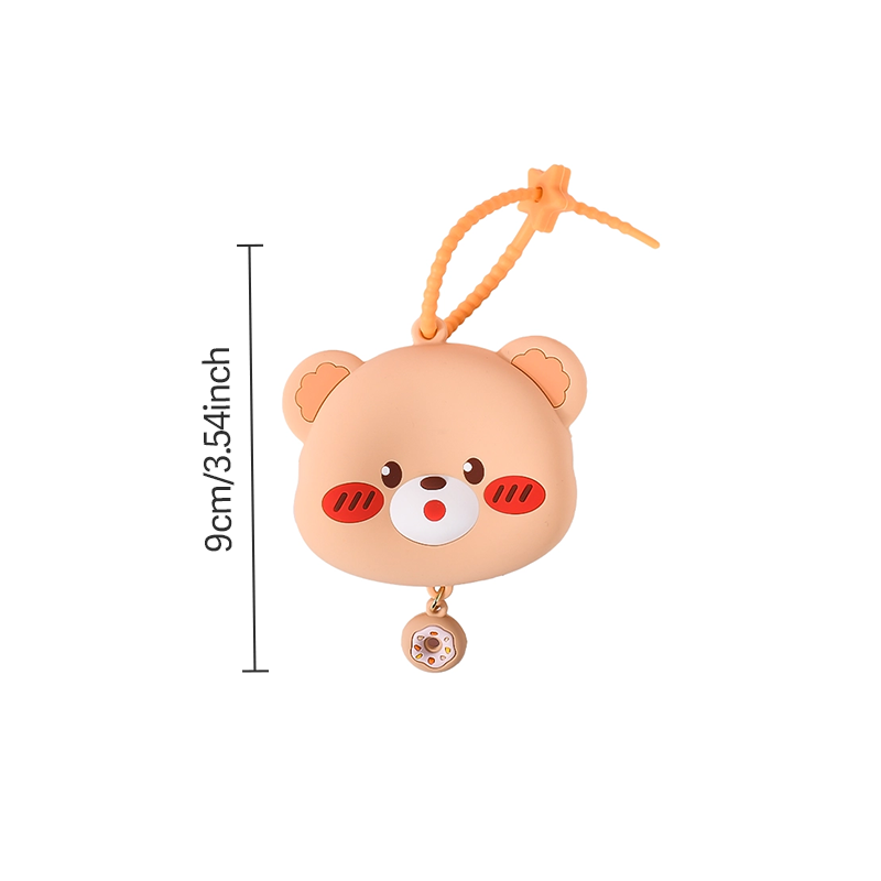 Cute Animal Silicone Coin Purse with Zipper & Wrist Strap | Mini Pouch for Earphones Keys
