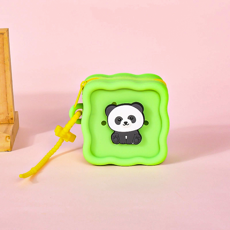 Cute Animal Silicone Coin Purse with Zipper & Wrist Strap | Mini Pouch for Earphones Keys