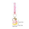 Cute Lazy Sofa Animal Keychain with Bell & Silicone Wrist Strap | Duck Lamb Figure Bag Charm, image 10