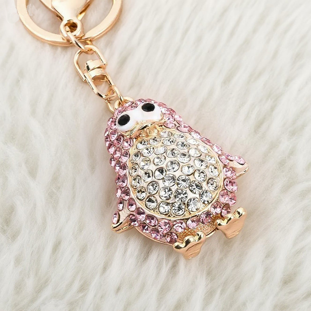 Cute Rhinestone Penguin Keychain – Sparkling Animal Charm for Car Keys, Handbag & Backpack | Adorable Gift for Women, Girls & Kids