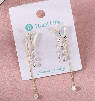 Shiny Butterfly Dangle Earring