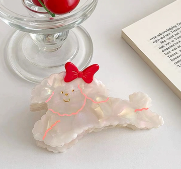 Glossy Puppy-Shaped Claw Clip