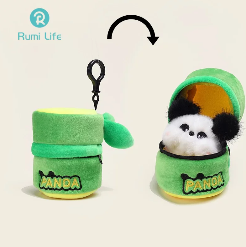 Plush Bamboo Panda Keychain