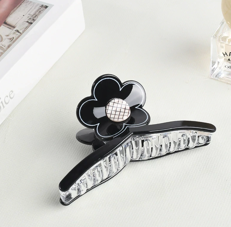Flower Cross Claw Hair Clip