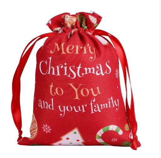 2PC Christmas Gift Bag Drawstring Pouch