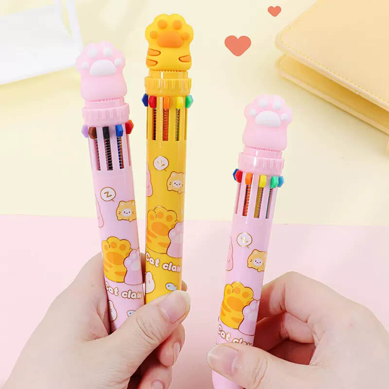 Lucky Cat Paw Ballpoint Pen – Ten Colors - Rumi Life